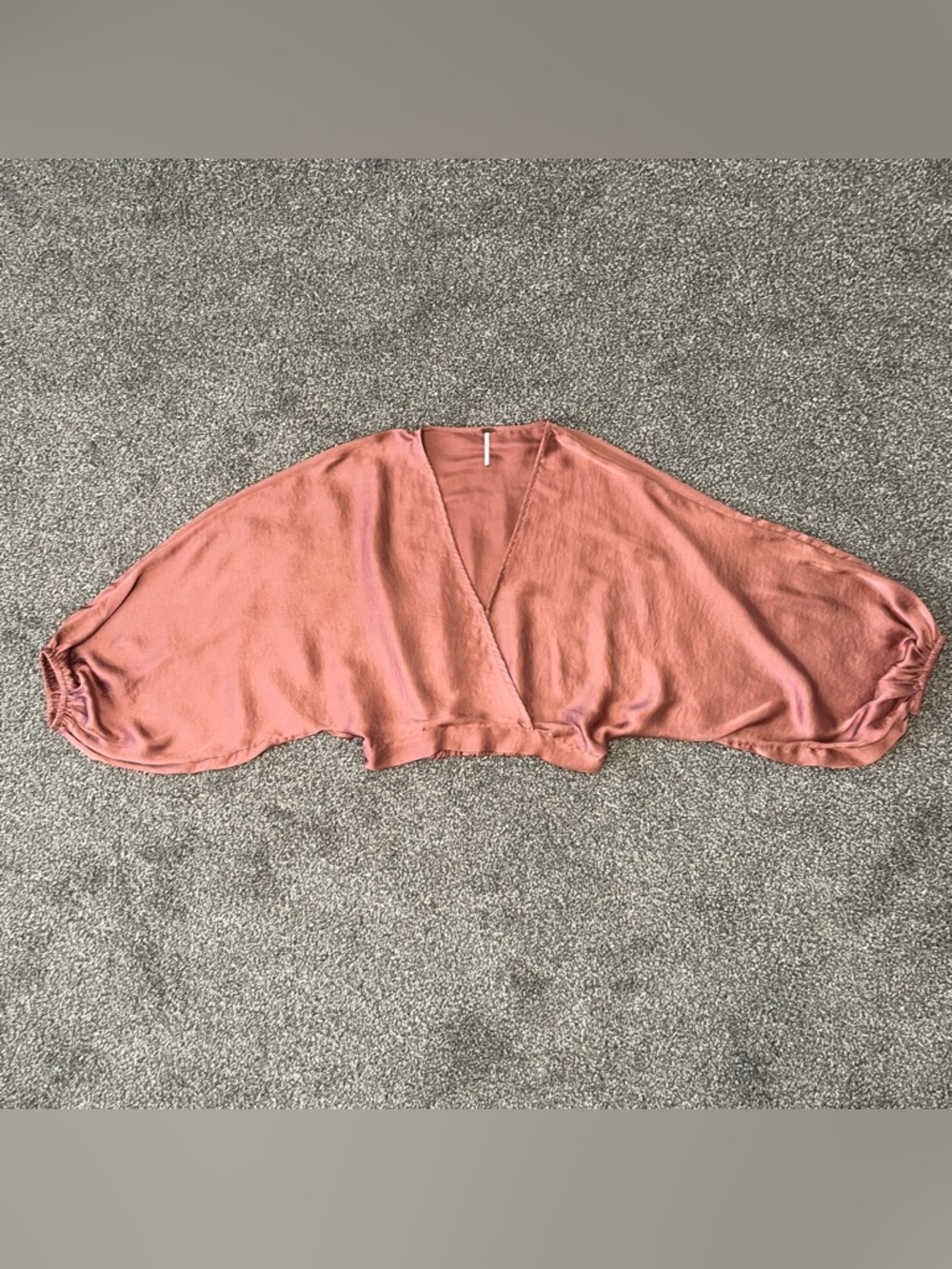 Free People Dusty Rose Wrap-Front Blouse Size XS - Picture 3 of 7